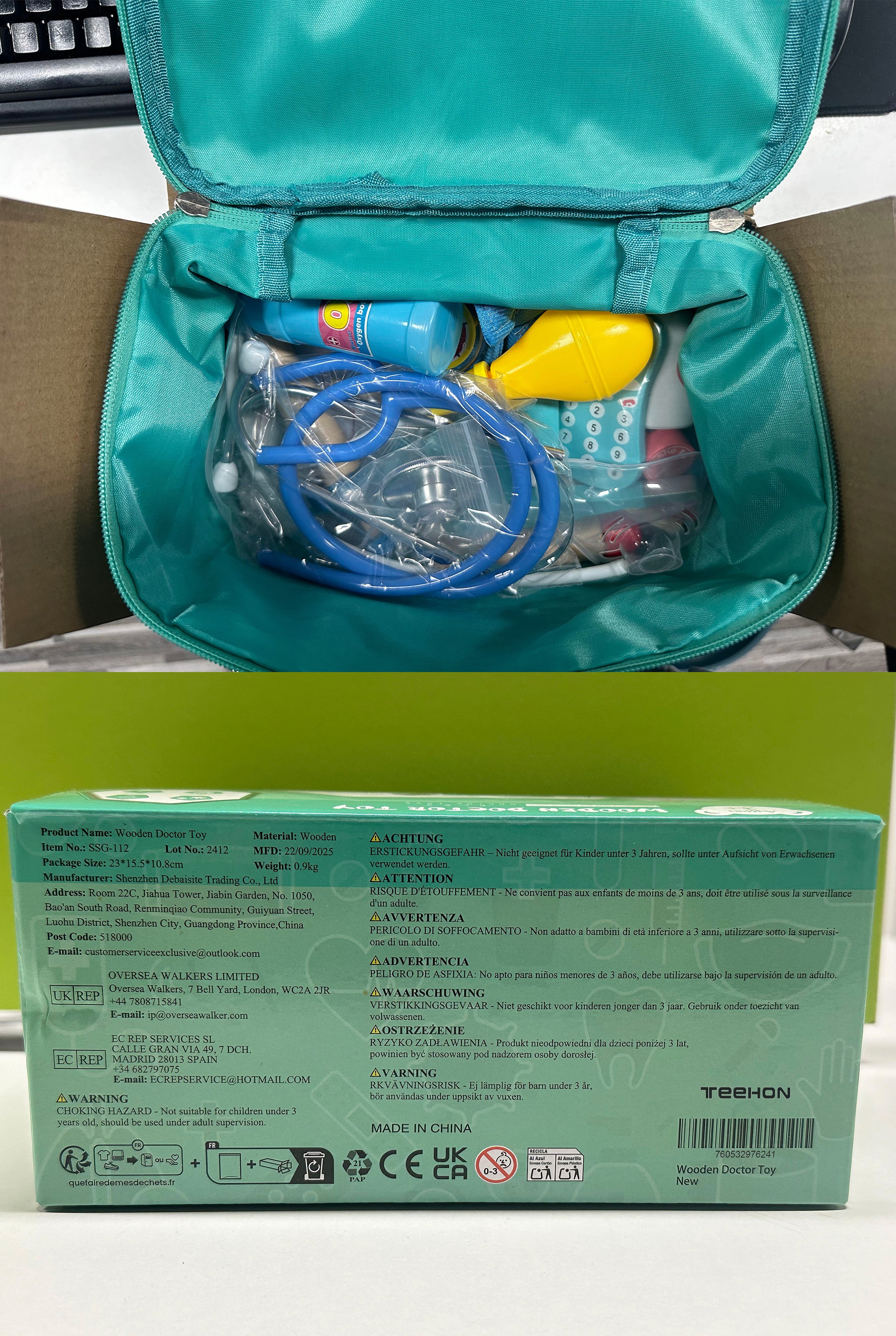 TEEHON Arztkoffer Kinder ab 3 Jahre