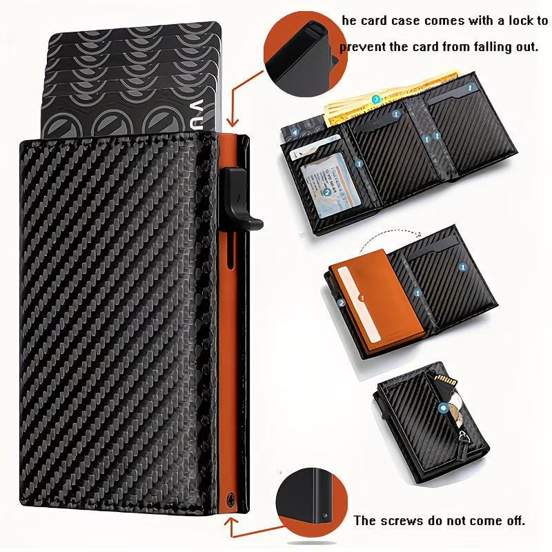 Geldbörse Herren mit RFID-Schutz, Portmonee Herren Smart Wallet 3.0 mit 8 Kartenetui, Geldbeutel ID-Fenster, Münztasche, Kartenhalter Slim Wallet Wallets for Men