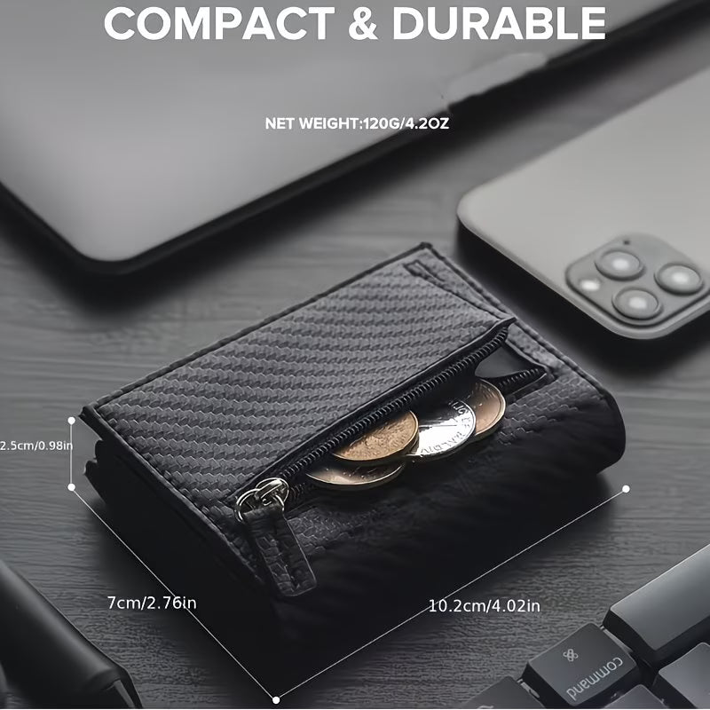 Geldbörse Herren mit RFID-Schutz, Portmonee Herren Smart Wallet 3.0 mit 8 Kartenetui, Geldbeutel ID-Fenster, Münztasche, Kartenhalter Slim Wallet Wallets for Men